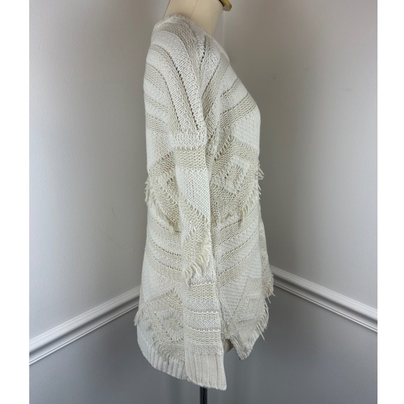 SHOW ME YOUR MUMU Long Canyon Geo Fringe Cream Knit Sweater | XS - Picture 7 of 12